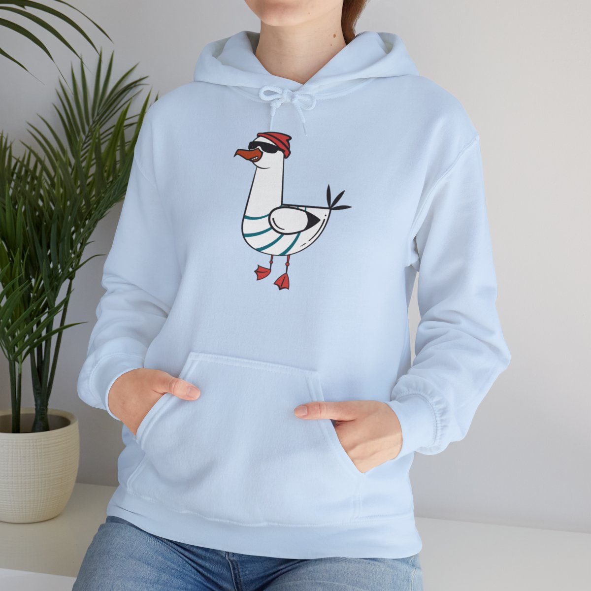 Coole Möwe Hoodie für Mann, Frau und Kind