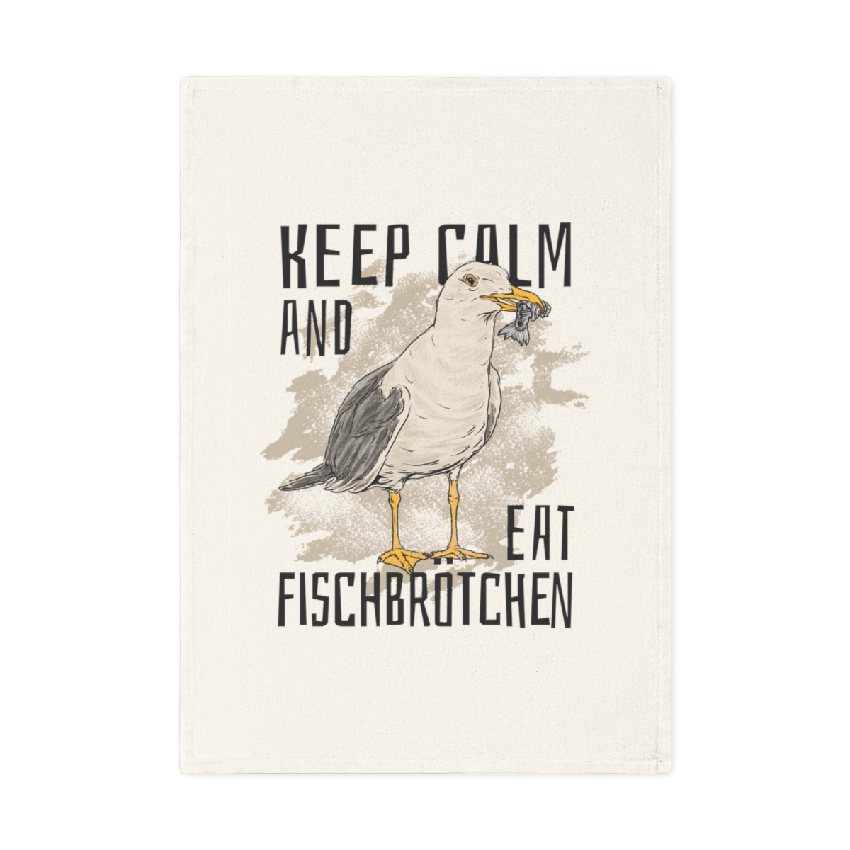 Keep calm and eat Fischbrötchen – Geschirrtuch aus Baumwolle